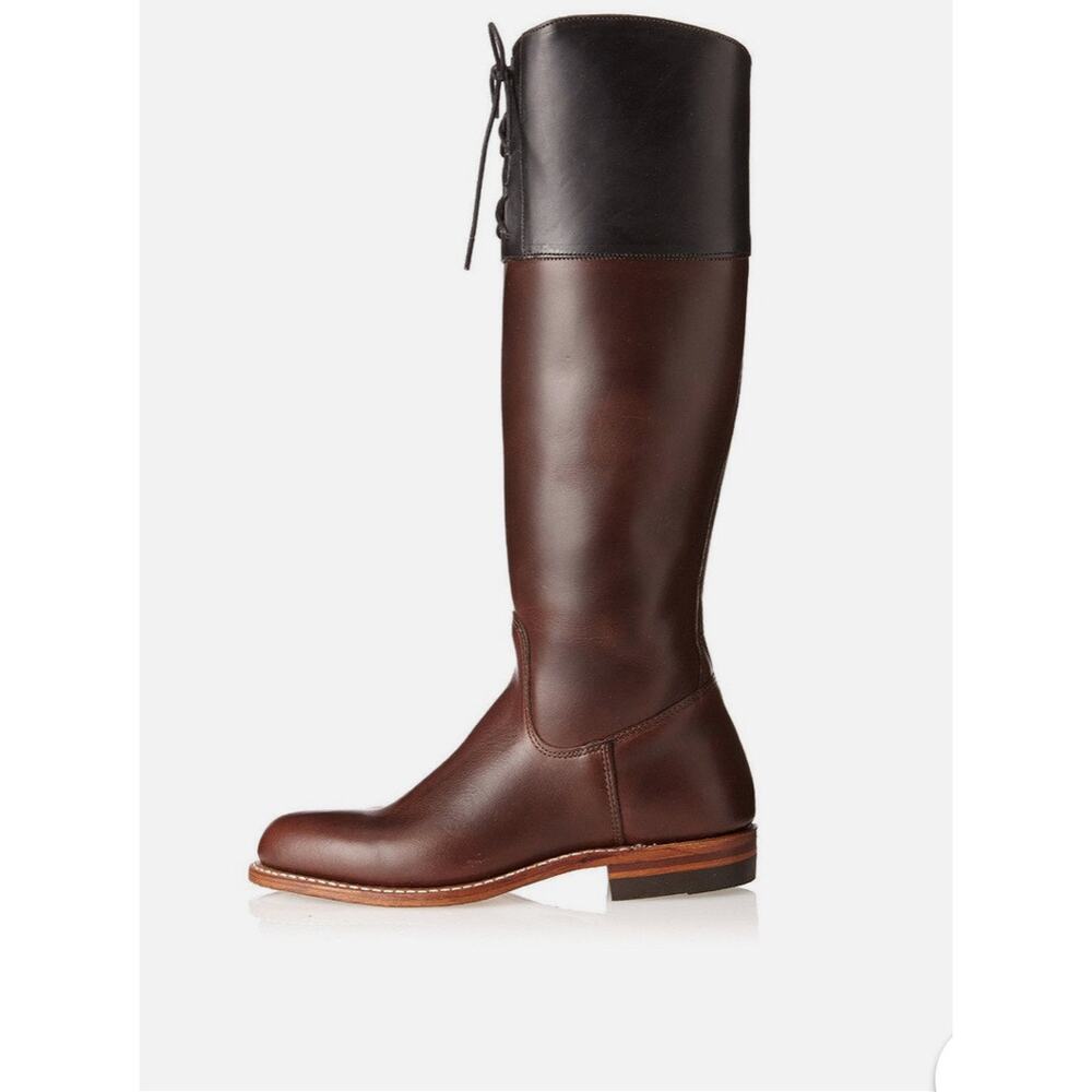 Wolverine Earhart Samantha Pleet Black Brown Riding Boots 7.5 Made in USA